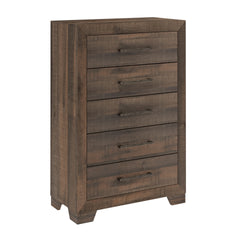 Brown 5-Drawer Chest