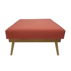 33" Large Square Ottoman Coffee Table, Upholstered Footrest Ottoman with Wood Farmhouse, for Living Room