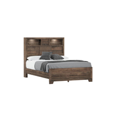 Brown Full Bookcase Bed