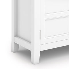 Burlington 30 inch Wide Solid Wood Low Storage Cabinet in White
