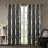 Knitted Jacquard Total Blackout Curtain Panel(Only 1 Pc Panel)