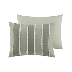 Full/Queen 3 Piece Striped Cotton Duvet Cover Set