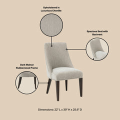 Dining Chair - Set of 2 in Taupe