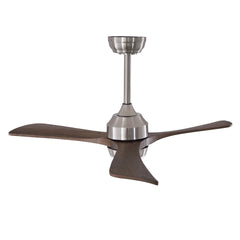 42" Solid Wood Blades Ceiling Fan with Lights Remote Control,Quiet DC Motor 3 Blade Ceiling Fans 6 Speed Levels,Reversible Ceiling Fan, for Patio Living Room, Bedroom, Office,Indoor.(Stain nickel )