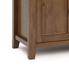 Amherst 54 inch Wide Solid Wood TV Stand in Medium Saddle Brown For TVs up to 60 inches