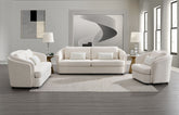 Mariko Beige Linen 3Pcs Living Room Set (Sofa, Loveseat, Chair)
