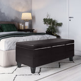 Afton - Storage Ottoman Bench - Tanners Brown