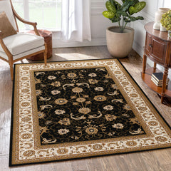 Manchester GC_HER5001 Black 9 ft. 2 in. x 12 ft. 6 in. Area Rug