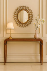 Solid Wood Arcus Console Table,Brown