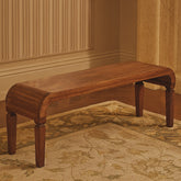 Solid Wood Arcus Coffee Table,Brown