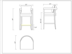 Counter Stool in Ivory