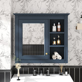 30'' x 28'' Medicine Cabinet, Wall Mounted Bathroom Storage Cabinet, Modern Bathroom Wall Cabinet with Mirror,Medicine Cabinet, Mirror Cabinet with 3 Open Shelves (Not Include Bathroom Vanity )