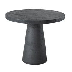 36x36x30" Black Round Dining Table with Pedestal Base