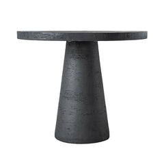 36x36x30" Black Round Dining Table with Pedestal Base