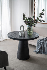 36x36x30" Black Round Dining Table with Pedestal Base
