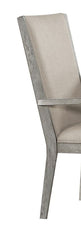 Rocky Fabric & Gray Oak Finish Arm Chair (Set of 2)