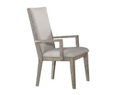 Rocky Fabric & Gray Oak Finish Arm Chair (Set of 2)