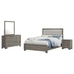 Funston Brown Oak 4-piece Queen Bedroom Set
