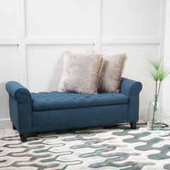 HAYES ARMED STORAGE BENCH