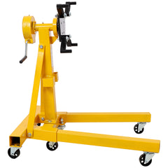 1500lbs Folding Engine Stand,Geared Rotating Head,360 Degree Adjustable Mounting Head,Yellow Color