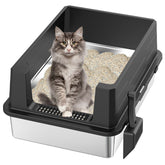STAINLESS STEEL CAT LITTER BOX BIG SIZE WITHOUT COVER