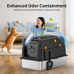 STAINLESS STEEL CAT LITTER BOX