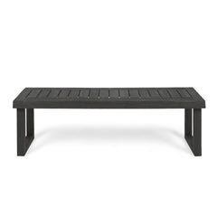 Outdoor Acacia Wood Dining Bench,Dark Grey