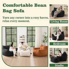 HZ55PMJT-HEISE Suede Sofa Chair with Ottoman - 5-Zone Support & Compact Boxed Delivery