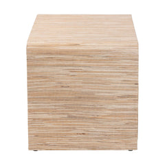 Bohemian Woven Grasscloth 1-Drawer Nightstand