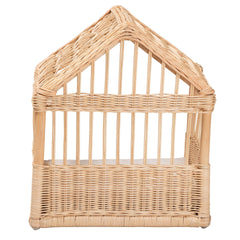 Modern Bohemian Natural Brown Rattan Pet Bed