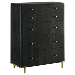 Anser Black and Grey 5-piece Queen Bedroom Set