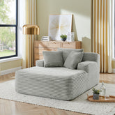 Single lazy sofa lounge chair, no assembly required, made of velvet fabric, fluffy modern single lounge chair, used for indoor living rooms and bedrooms-Gray