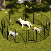 Dog Playpen 40 Inch, 16 Panels Heavy Duty Metal Pet Exercise Pen Indoor Outdoor Fence Panels Rust-Resistant, Removable, Tool-Free Setup Anti-Skid, Expandable Design