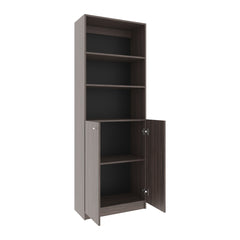 Bookcase Dual-Door Benzoni, Office, Stained Walnut