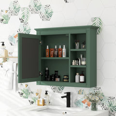 30'' x 28'' Medicine Cabinet, Wall Mounted Bathroom Storage Cabinet, Modern Bathroom Wall Cabinet with Mirror,Medicine Cabinet, Mirror Cabinet with 3 Open Shelves (Not Include Bathroom Vanity )