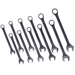 Jumbo Combination Wrench Set extra large, Metric, 11-piece, 34 to 50mm,Black Oxide, with Pouch