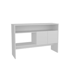 Console Table 31.8" H, with 2 Doors and 3 Shelves, White
