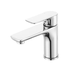 Chrome Single Handle Lavatory Basin Sink Faucet - Brass Bathroom Sink Faucet Hot and Cold