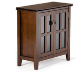Artisan 30 inch Wide Solid Wood Low Storage Cabinet in Russet Brown