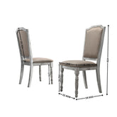 Iris Weathered White Wood 5-Piece Dining Set