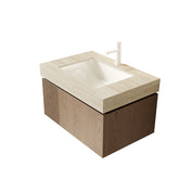 30" MURI Heidelberg Woodgrain Plywood Cabinet with Door and One Drawer, NO Basin and Top, NO Faucet and Sink Cover