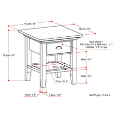 Redmond - End Table - Rustic Natural Aged Brown