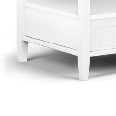 Warm Shaker Solid Wood 48 inch Wide Transitional Coffee Table in White