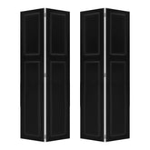 Doubel 2 panel bi-fold 80 in.X56 in. MDF black walnut Barn Sliding Door With Hardware kit