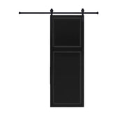 Modern 2 panel 80 in.X28 in. MDF black walnut Barn Sliding Door With Hardware kit