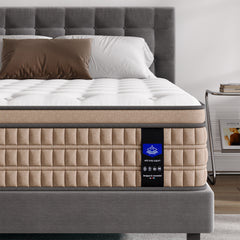 14 Inch King Mattress - Hotel-Collection Hybrid Mattress with Gel Memory Foam & Pocket Springs, Comfortable Modern Bed Furniture