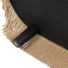 Melinda 48.5" Oval Tufted Bullion Fringe Storage Bench, Olive Green Performance Velvet
