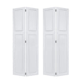Dual 2Panel Cottagestyle door 3/4" thick 38 in. x 84 in. Solid Core White Finished Vinyl bi-fold door With Hardware kit
