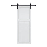 Modern 2 panel 24 in. x 80 in. MDF white walnut Barn Sliding Door With Hardware kit