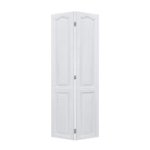 YGDual CNC crafted modern door 3/4" thick 42 in. x 83 in. Solid Core White Finished MDF bi-fold door With Hardware kit